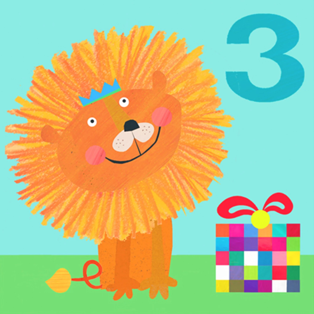 Little Lion 3rd Birthday Card