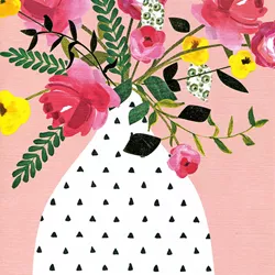 Roses in a Vase Greeting Card