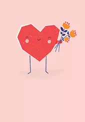 Smiling Heart Greeting Card