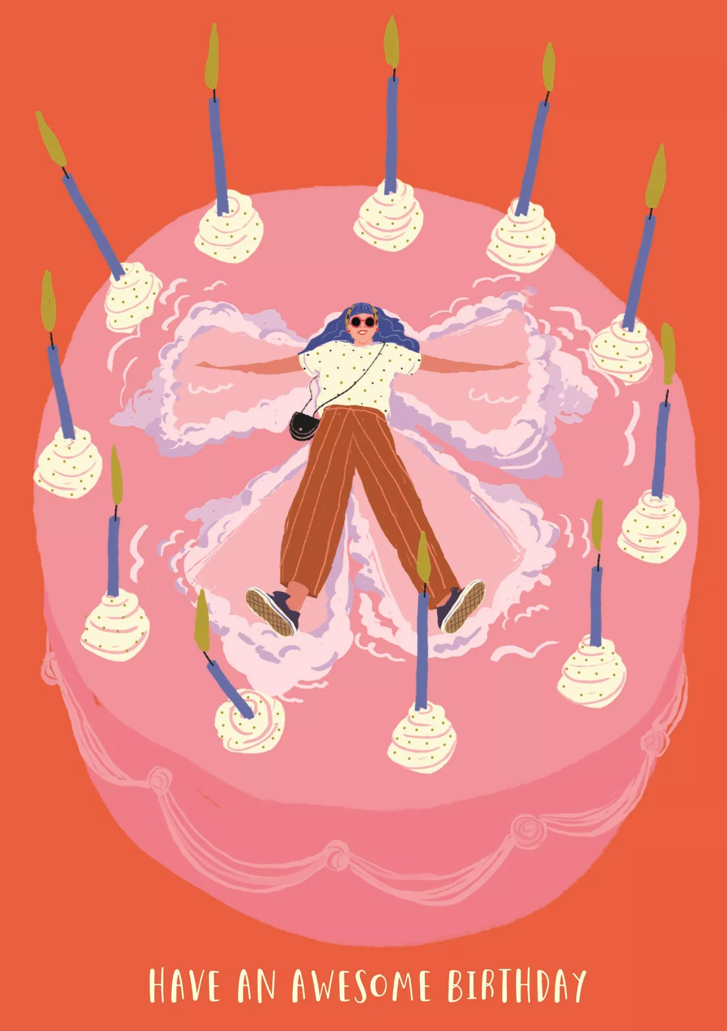 Cake Angel Birthday Card