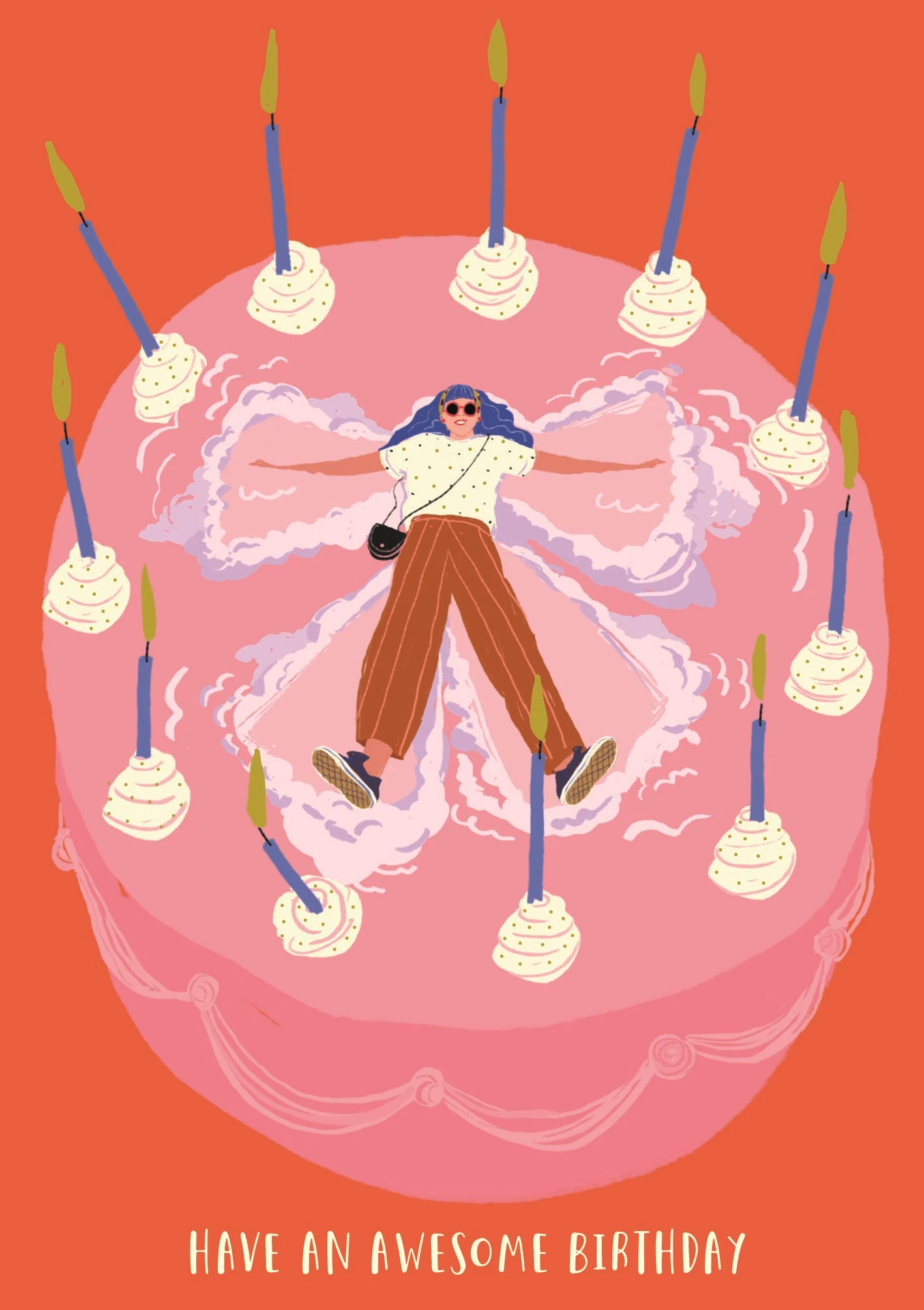 Cake Angel Birthday Card
