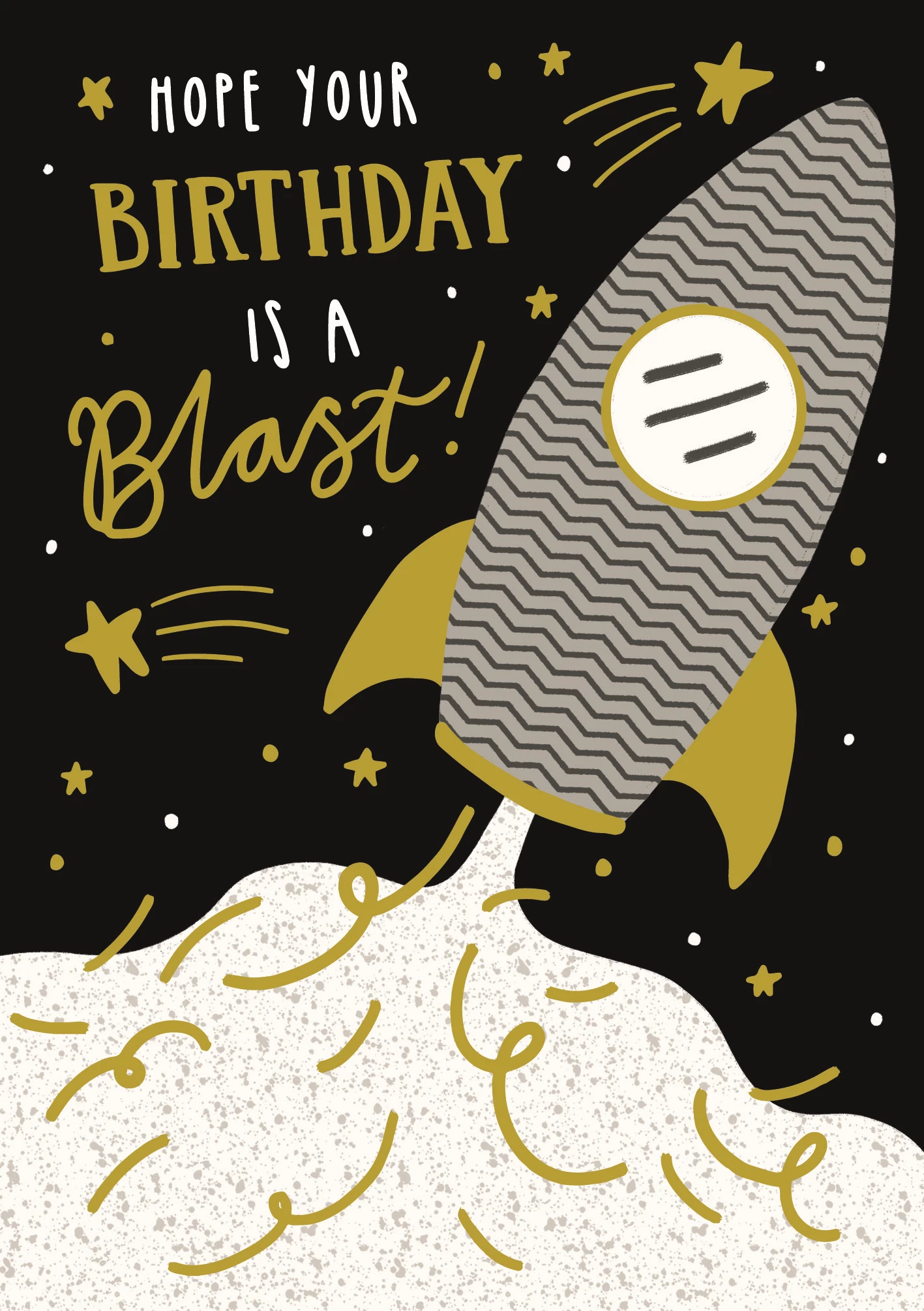 Blast Off Birthday Card