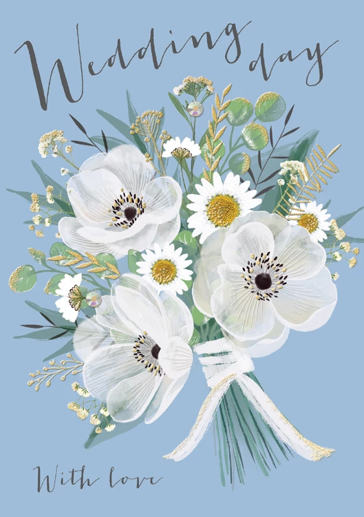 Bouquet Wedding Card