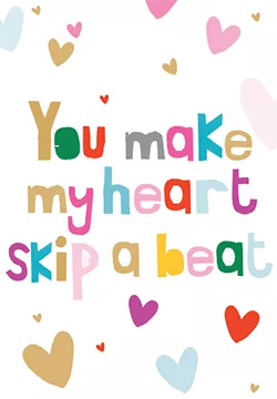 Skip a Beat Valentine's Card