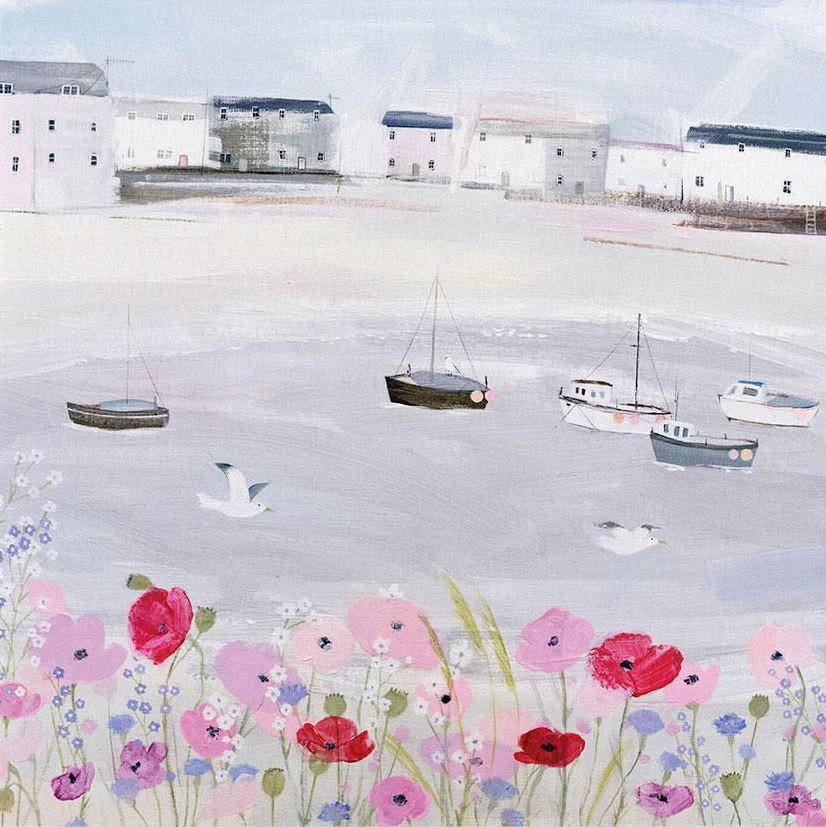 Sea Mist and Poppies Greeting Card