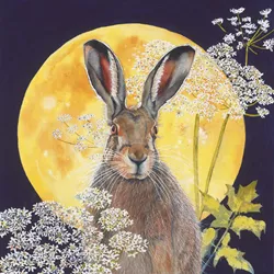 Golden Moonshine Greeting Card