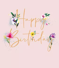 Pansies Birthday Card