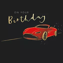 Red Sports Card Birthday Card