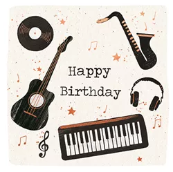Musical Instruments Birthday Card