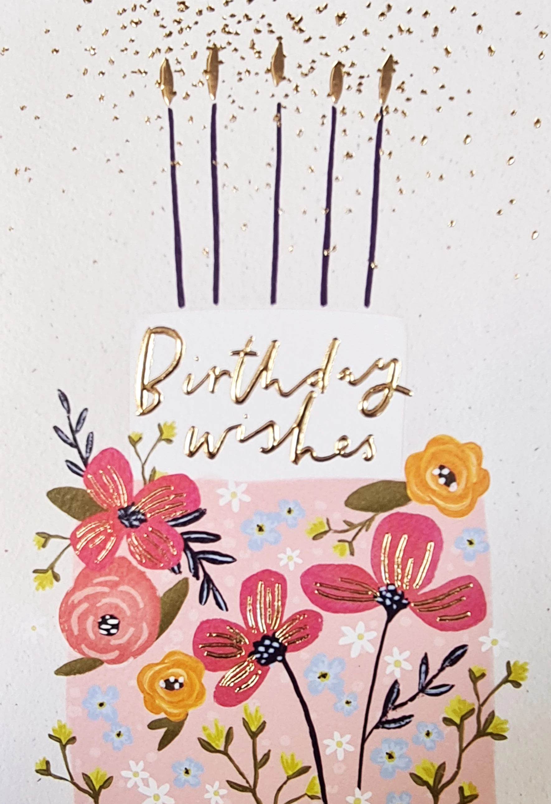 Floral Cake Birthday Card