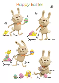 Bunny Egg Hunt Easter Card