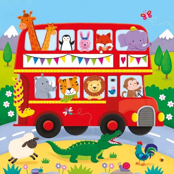 Animal Bus Mini Notecard Pack (5)