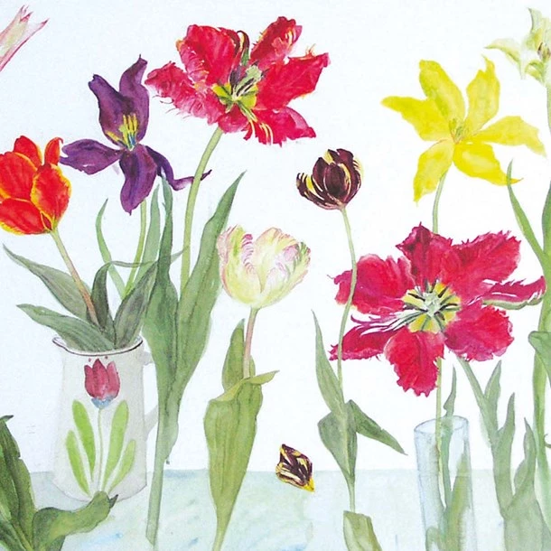 Colourful Flowers Mini Notecard Pack (5)