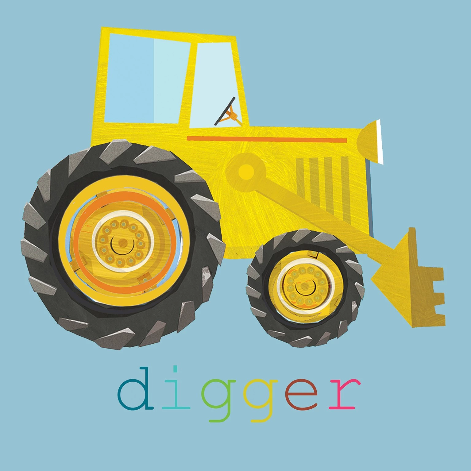 Yellow Digger Birthday Card