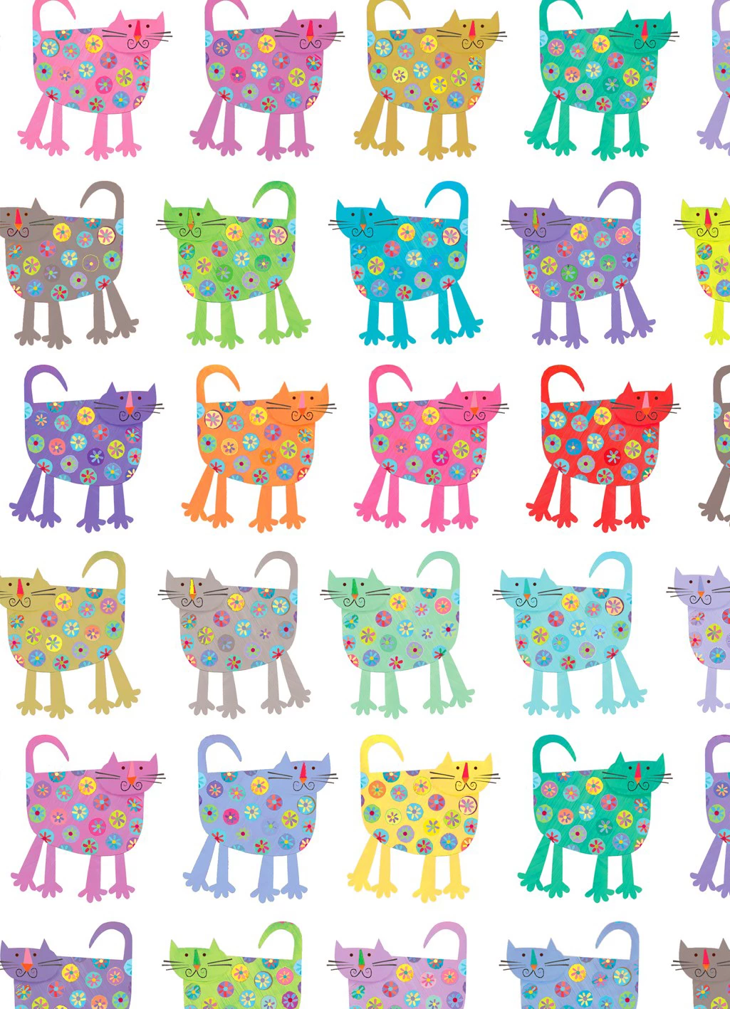 Colourful Cats Wrapping Paper