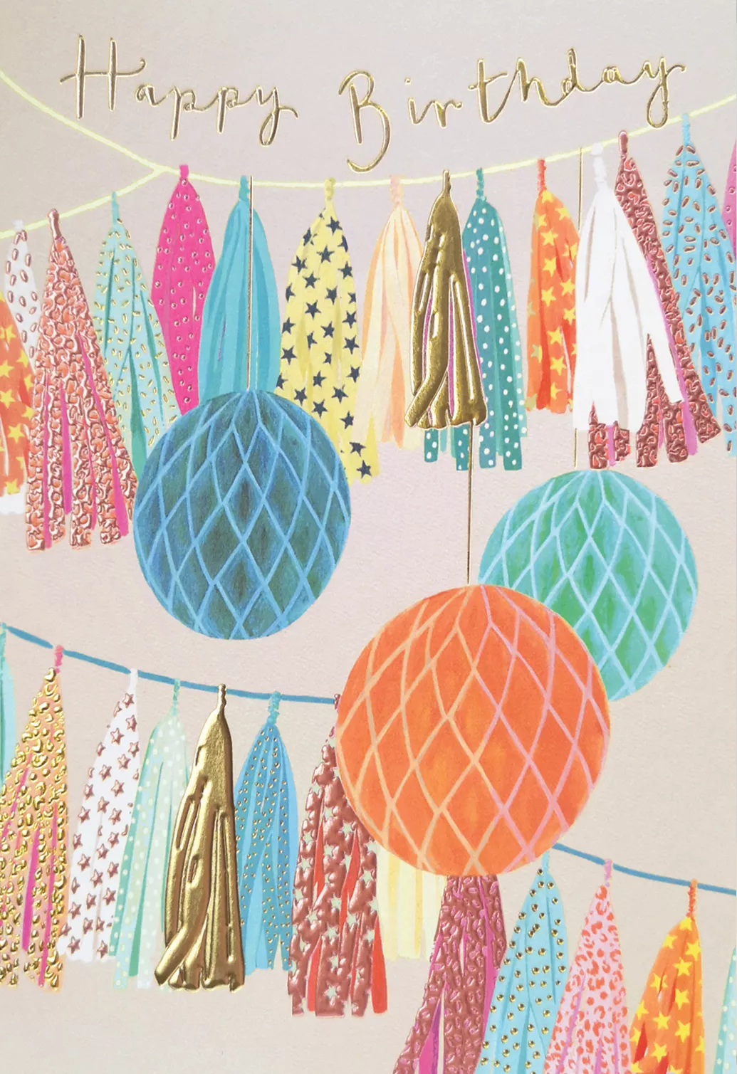 Patterned Frills Birthday Card