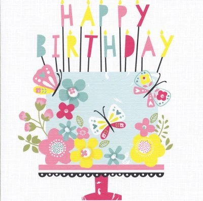 Butterfly Cake Birthday Card