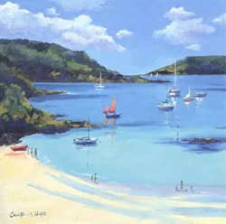 Sunny Cove Salcombe Greeting Card